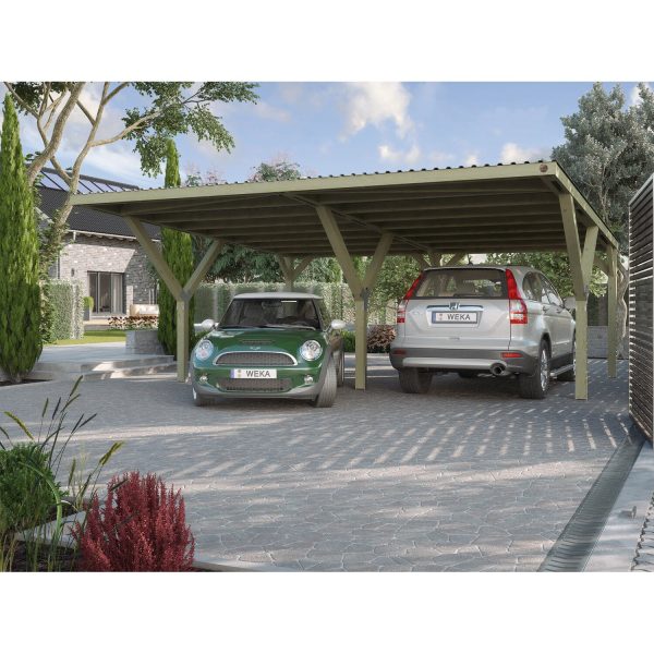 WEKA Y-Doppelcarport BxT: 592 cm x 606 cm