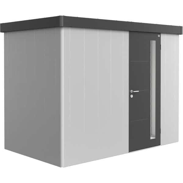 Biohort Gerätehaus Neo 1C Variante 1.3 Standardtüre Silber-Metallic