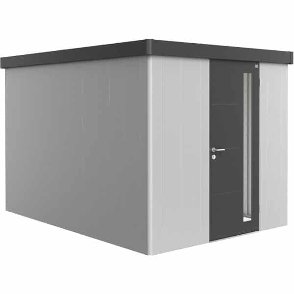 Biohort Gerätehaus Neo 4B Variante 1.3 Standardtüre Silber-Metallic