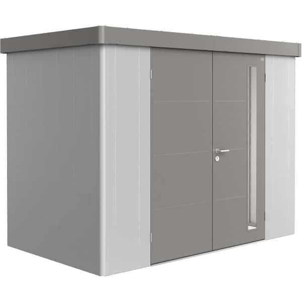 Biohort Gerätehaus Neo 1C Variante 1.2 Doppeltüre Silber-Metallic