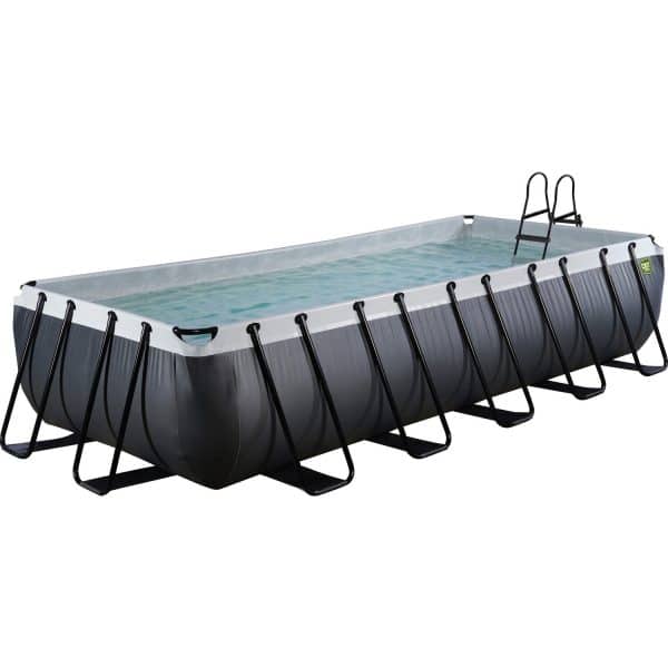 EXIT Black Leather Pool Schwarz 540 x 250 x 100 cm m. Filterpumpe