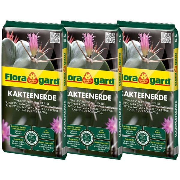 Floragard Kakteenerde 15 l (3 x 5 l)