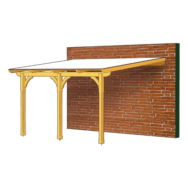 Skan Holz Terrassenüberdachung Rimini 434 cm x 250 cm