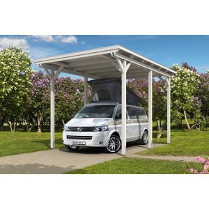 Skan Holz Carport Emsland Caravan 404 cm x 604 cm Weiß