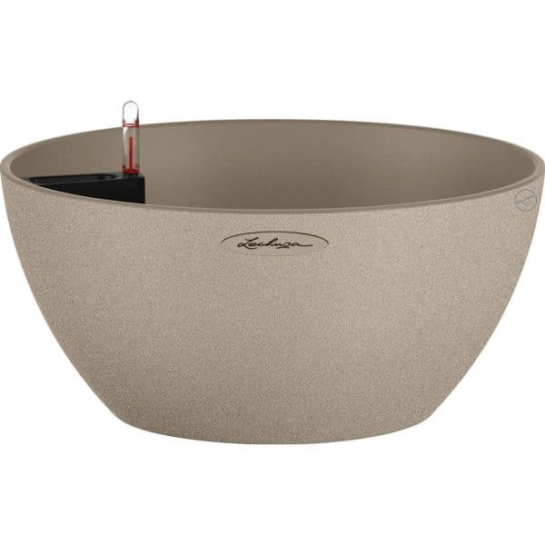 Lechuza Pflanzgefäß Cubeto Stone 40 Sandbeige Ø 40 cm