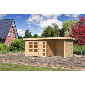 Karibu Holz-Gartenhaus/Gerätehaus Sölve 4 Natur 526 cm x 213 cm