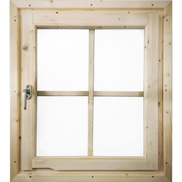 Karibu Fenster für 38mm Dreh-/Kippbeschlag Naturbelassen 69 cm x 80 cm