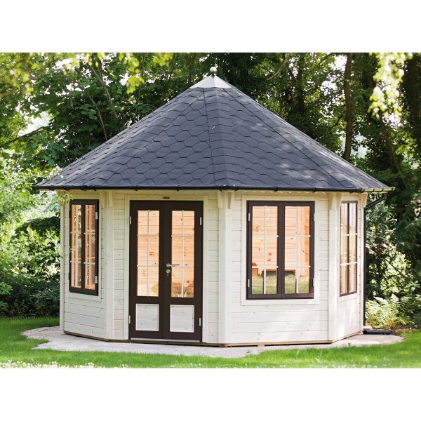 Wolff Finnhaus Pavillon de luxe Roma 4.0  B x T: 400 cm x 400 cm Schwarz