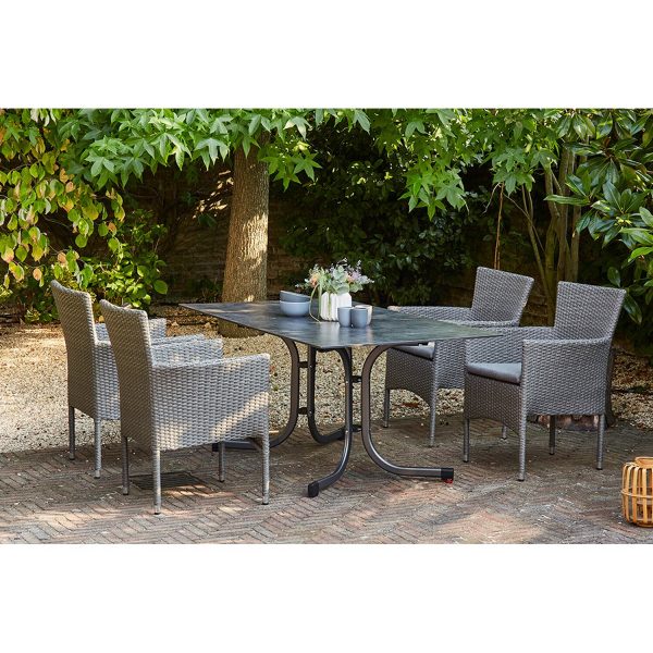 Siena Garden Dining-Set Padova 5-teilig 4 x Sessel 1 x Klapptisch