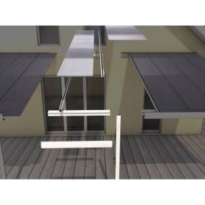Terrassenüberdachung Erweiterungsmodul B: 120 cm x T: 306 cm Weiß