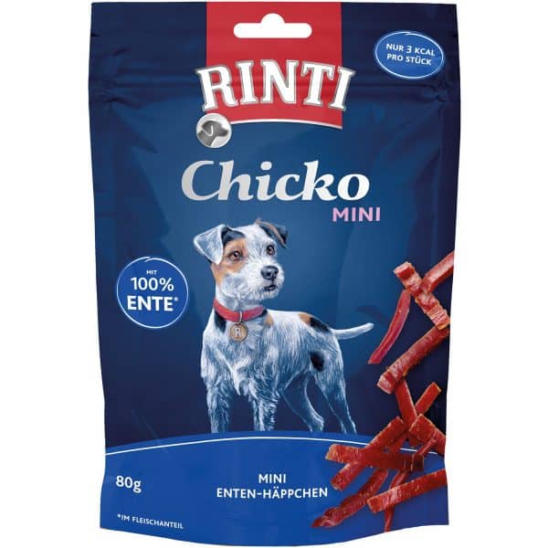 Rinti Hunde-Natursnacks Chicko Mini Enten-Häppchen 80 g