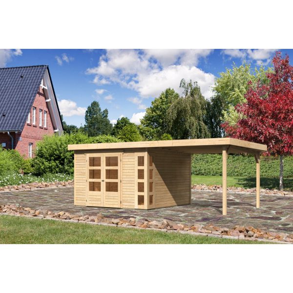 Karibu Gartenhaus/Gerätehaus Sölve 6 Set Anbaudach 2