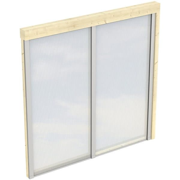 Skan Holz Polycarbonat Seitenwand für Terrassenüberdachung 250/239 cm Tiefe