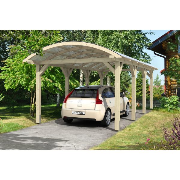 Skan Holz Bogendach-Carport Franken 376 cm x 755 cm