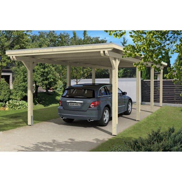 Skan Holz Carport Emsland 354 cm x 846 cm Natur