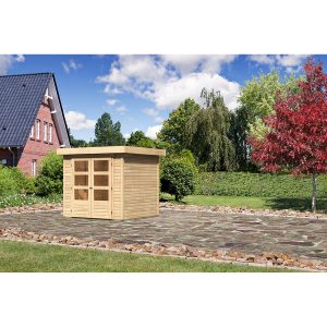 Karibu Holz-Gartenhaus/Gerätehaus Raala 2 Natur 209 cm x 213 cm