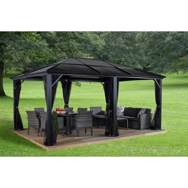 Sojag Aluminium Pavillon Meridien 12 x 16 Anthrazit 363 cm x 493 cm x 277 cm