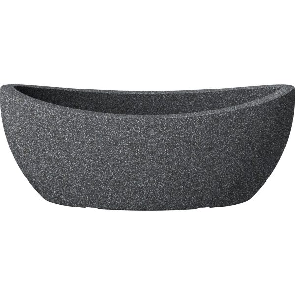 Scheurich Jardiniere Wave Globe 58 cm x 24 cm Schwarz-Granit