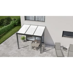 Terrassenüberdachung Professional 300 cm x 250 cm Anthrazit Struktur PC Opal