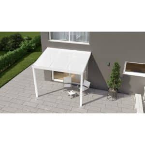 Terrassenüberdachung Professional 300 cm x 200 cm Weiß PC Opal