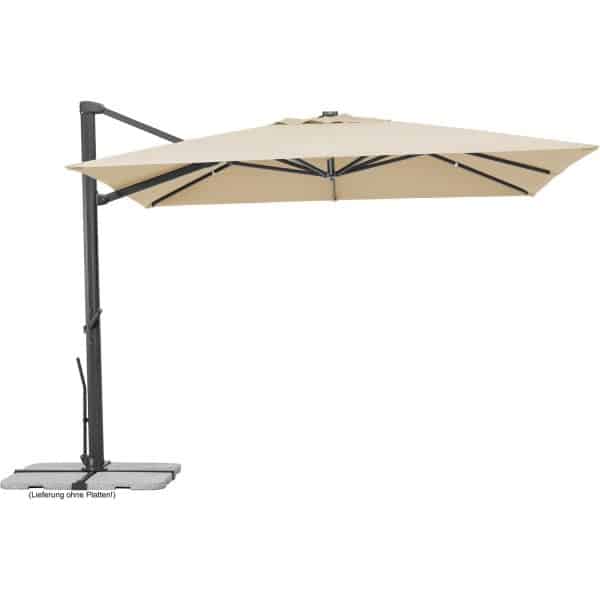 Schneider Ampelschirm Rhodos Smart 300 cm x 358 cm Natur mit Kurbelmechanik