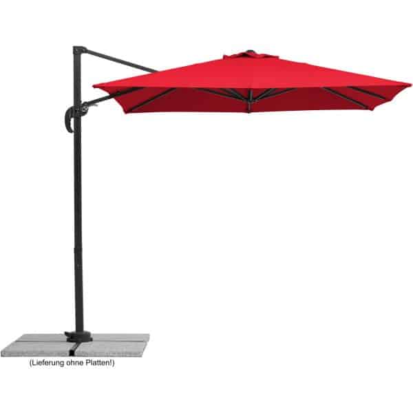 Schneider Ampelschirm Rhodos Junior Rot 230 cm x 230 cm