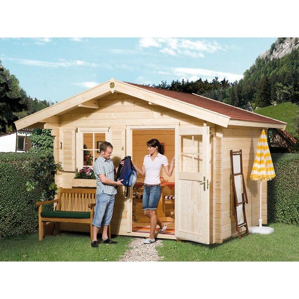 Weka Holz-Gartenhaus/Gerätehaus 131 Gr. 1 Natur 250 cm x 250 cm