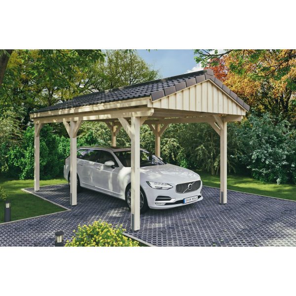 Skan Holz Carport Fichtelberg 317 cm x 566 cm Dachlattung Natur