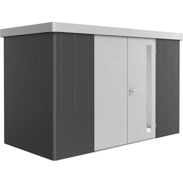 Biohort Gerätehaus Neo 1D Variante 3.1 Doppeltüre Dunkelgrau-Metallic