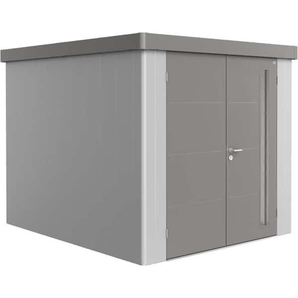 Biohort Gerätehaus Neo 3B Variante 1.2 Doppeltüre Silber-Metallic