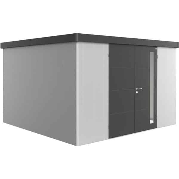 Biohort Gerätehaus Neo 4D Variante 1.3 Doppeltüre Silber-Metallic