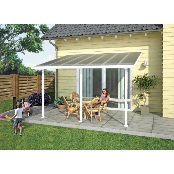 Palram - Canopia Terrassenüberdachung Feria Weiß 3x4.25