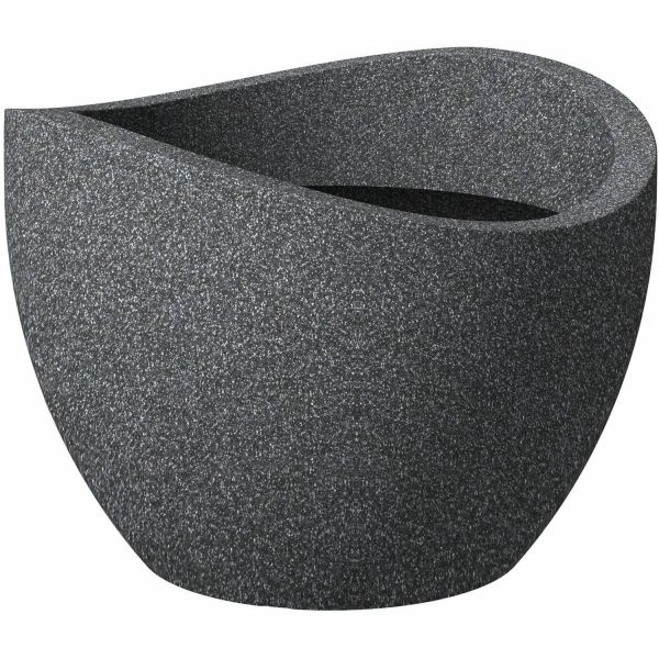 Scheurich Pflanzgefäß Wave Globe Ø 60 cm Schwarz-Granit