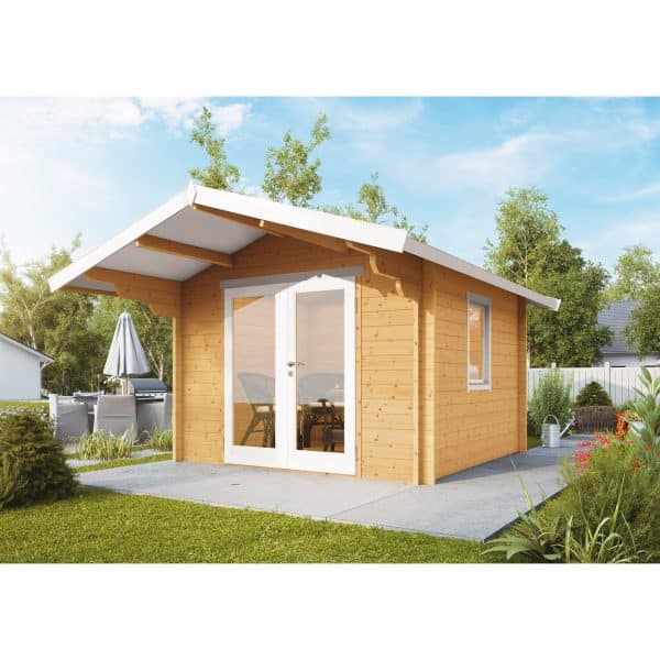 Wolff Finnhaus Holz-Gartenhaus/Gerätehaus Bergen 44-A Natur 360 cm x 236 cm