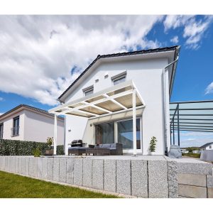 Terrassenüberdachung Premium (BxT) 309 cm x 306 cm Weiß Acryl Bronce