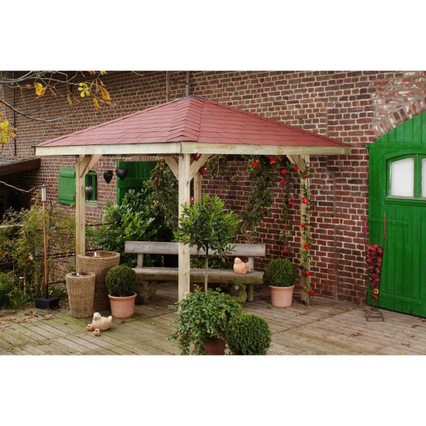 Weka Pavillon Gartenoase 651 Gr. 1 Sparset 294 cm x 294 cm