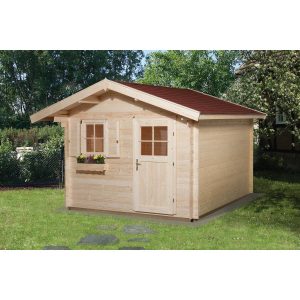 WEKA Gartenhaus/Gerätehaus Premium28 FT Natur BxT: 300 cm x 250 cm Vordach 60 cm