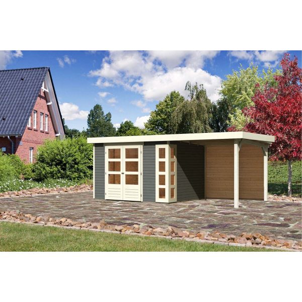 Karibu Gartenhaus/Gerätehaus Sölve 5 Set Terragrau