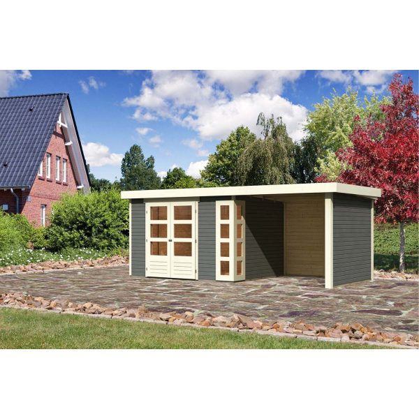 Karibu Gartenhaus/Gerätehaus Sölve 5 Set Terragrau