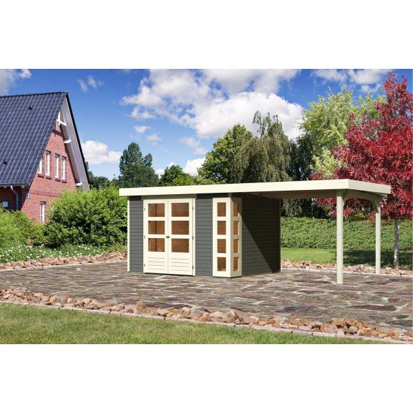 Karibu Gartenhaus/Gerätehaus Sölve 5 Set Terragrau 591