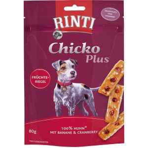 Rinti Hunde-Natursnacks Chicko Plus Früchteriegel mit Huhn 80 g