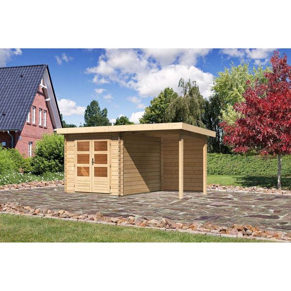 Karibu Gartenhaus/Gerätehaus Ängelholm 4 Set Natur