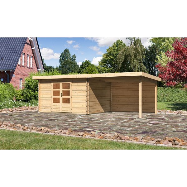 Karibu Gartenhaus/Gerätehaus Ängelholm 7 Set Natur