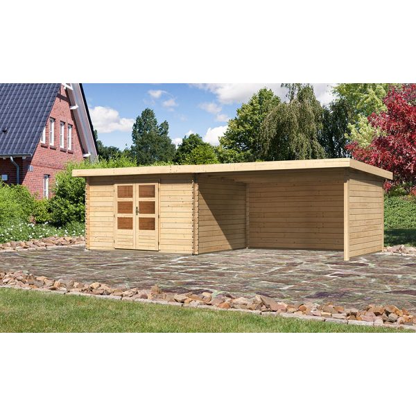 Karibu Gartenhaus/Gerätehaus Ängelholm 7 Set Natur