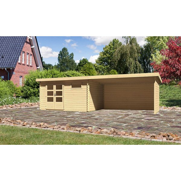 Karibu Gartenhaus/Gerätehaus Ängelholm 8 Set Natur