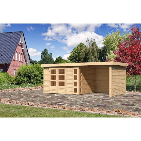 Karibu Gartenhaus/Gerätehaus Sölve 5 Set Natur