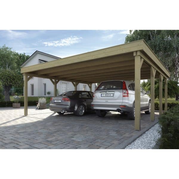 WEKA Doppelcarport 609 mit Stahltrapezblechdach BxT: 600 cm x 614 cm