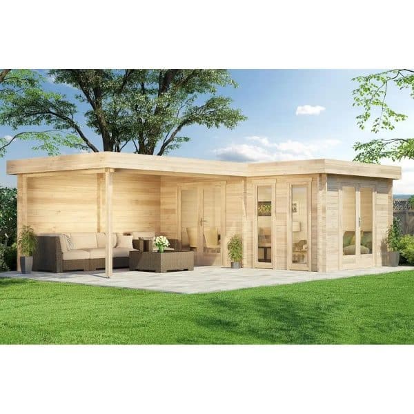 Carlsson Holz-Gartenhaus/Gerätehaus Quinta ISO 44 520 cm x 720 cm Imprägniert