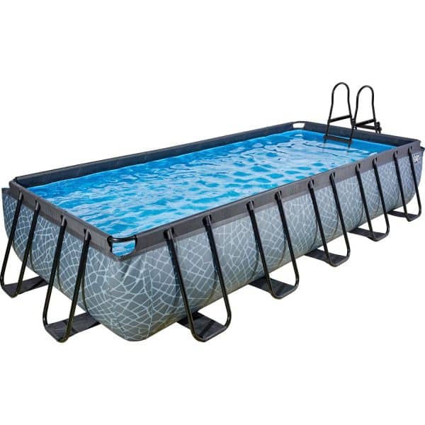 EXIT Stone Pool Grau 540x250x100cm m. Sandfilterpumpe