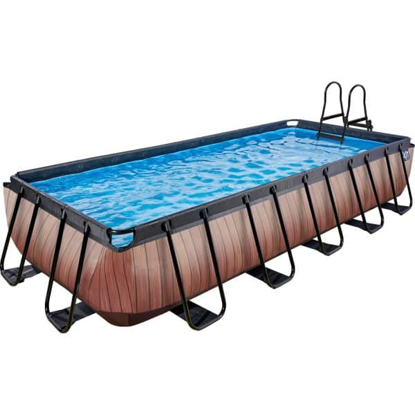 EXIT Wood Pool Braun 540x250x100cm m. Sandfilterpumpe